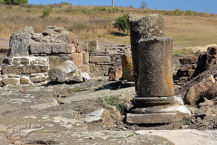 The stone towers and gardens of Ravadinovo Castle near Sozopol, Bulgaria